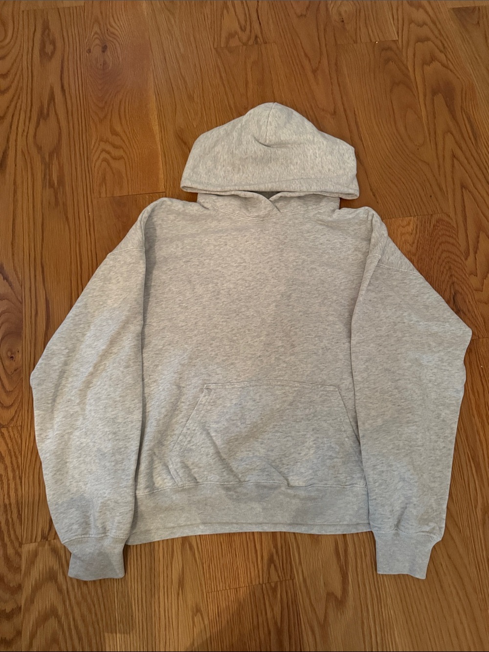 Hollister Light Gray Pullover Hoodie with Kangaroo Pocket